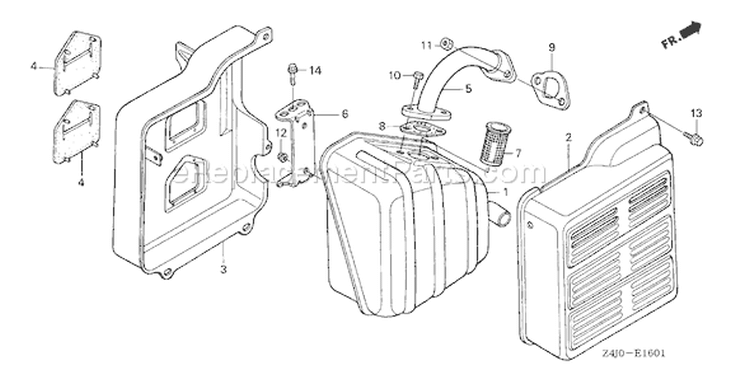 Page P Diagram and Parts List for GX160U1 Type EMA2 - VIN# GCACK-1000001-9999999 Honda Engine