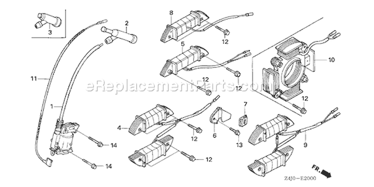 Page L Diagram and Parts List for GX160U1 Type QPU - VIN# GCACK-1000001 Honda Engine