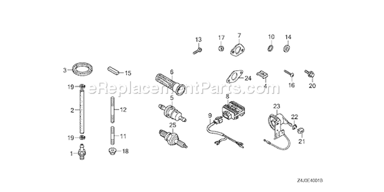 Page Q Diagram and Parts List for GX160U1 Type QXE5 - VIN# GCACK-1000001 Honda Engine