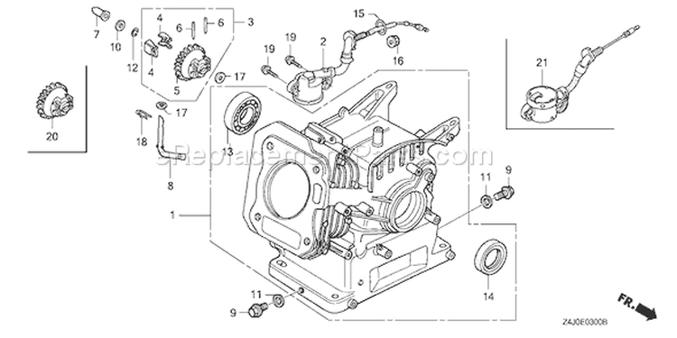 Page G Diagram and Parts List for GX160U1 Type QPU - VIN# GCACK-1000001 Honda Engine