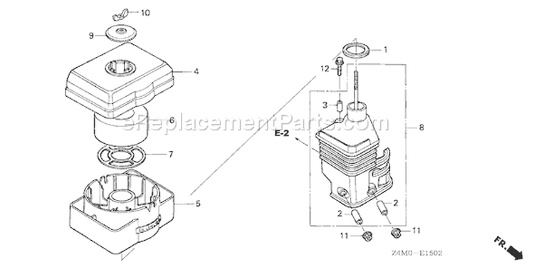 Page A Diagram and Parts List for GX160UT1 Type QA26 - VIN# GCAFT-1000001 Honda Engine