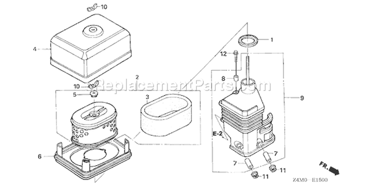 Page A Diagram and Parts List for GX160UT1 Type SWX2 - VIN# GCAFT-1000001 Honda Engine