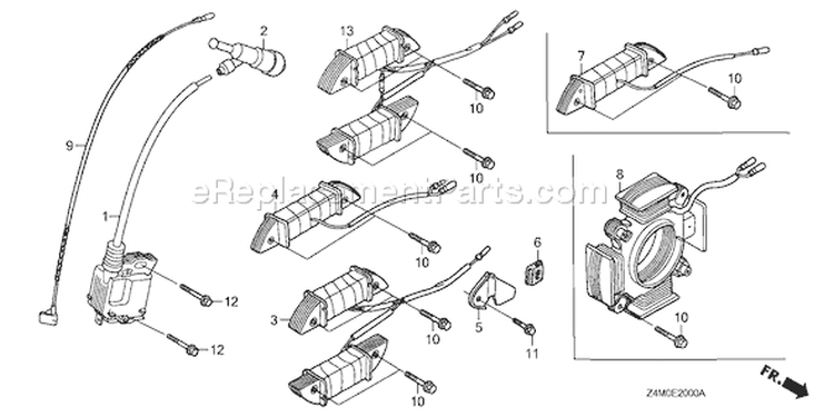 Page L Diagram and Parts List for GX160UT1 Type SWX2 - VIN# GCAFT-1000001 Honda Engine