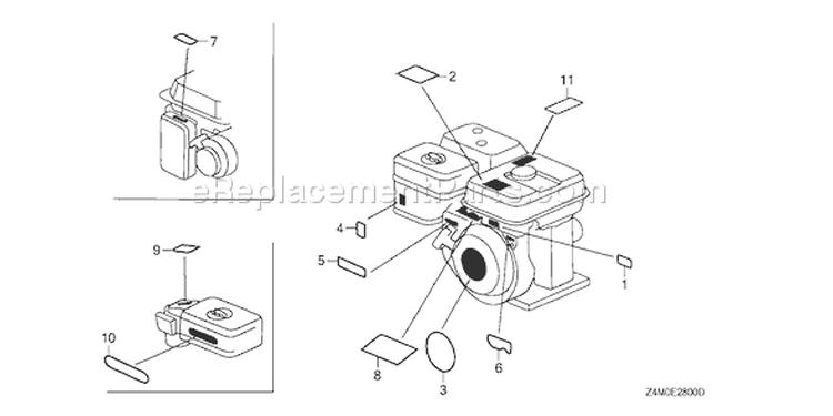 Page M Diagram and Parts List for GX160UT1 Type SWX2 - VIN# GCAFT-1000001 Honda Engine