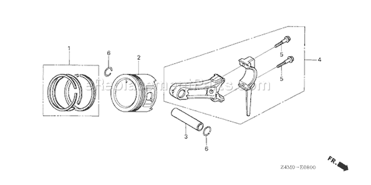 Page Q Diagram and Parts List for GX160UT1 Type SWX2 - VIN# GCAFT-1000001 Honda Engine