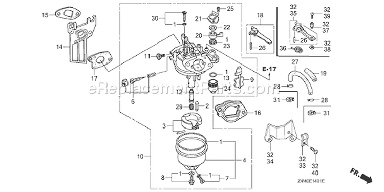 Page C Diagram and Parts List for GX160UT1 Type SWX2 - VIN# GCAFT-1000001 Honda Engine
