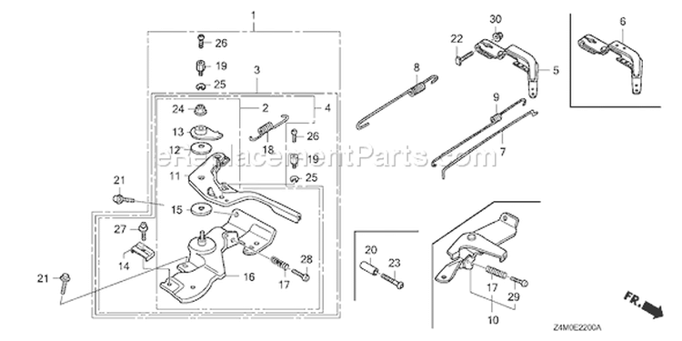Page D Diagram and Parts List for GX160UT1 Type SWX2 - VIN# GCAFT-1000001 Honda Engine