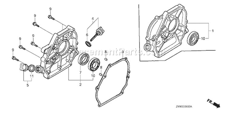 Page E Diagram and Parts List for GX160UT1 Type SWX2 - VIN# GCAFT-1000001 Honda Engine