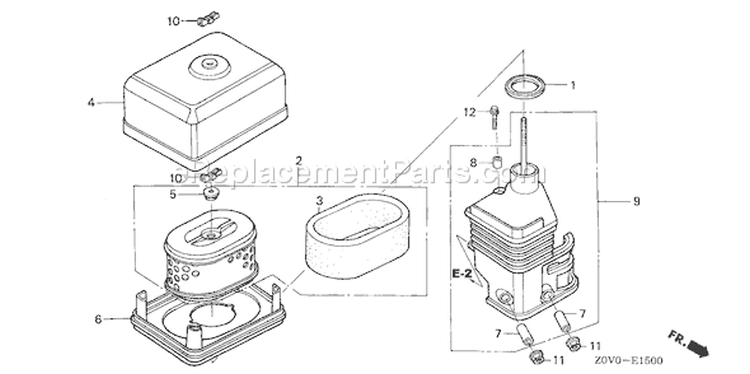 Page A Diagram and Parts List for GX200T Type VGG2 - VIN# GCACT-1000001-9999999 Honda Engine