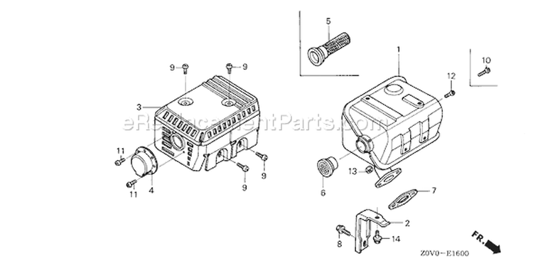 Page N Diagram and Parts List for GX200T Type VGG2 - VIN# GCACT-1000001-9999999 Honda Engine