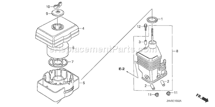 Page A Diagram and Parts List for GX200UT Type QMP4 - VIN# GCAHT-1000001 Honda Engine