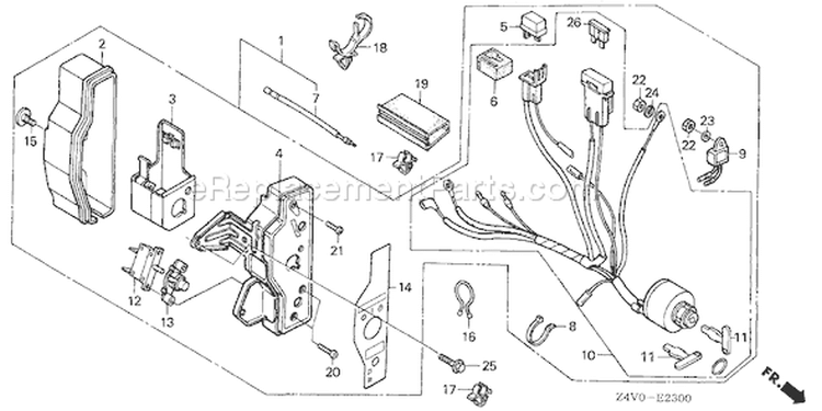 Page E Diagram and Parts List for GX200UT Type TXU1 - VIN# GCAHT-1000001 Honda Engine