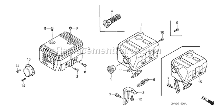 Page N Diagram and Parts List for GX200UT Type LXAU - VIN# GCAHT-1000001 Honda Engine