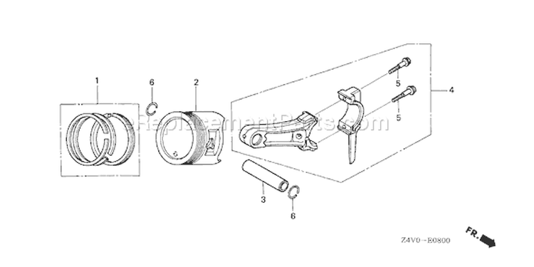Page P Diagram and Parts List for GX200UT Type LXAU - VIN# GCAHT-1000001 Honda Engine