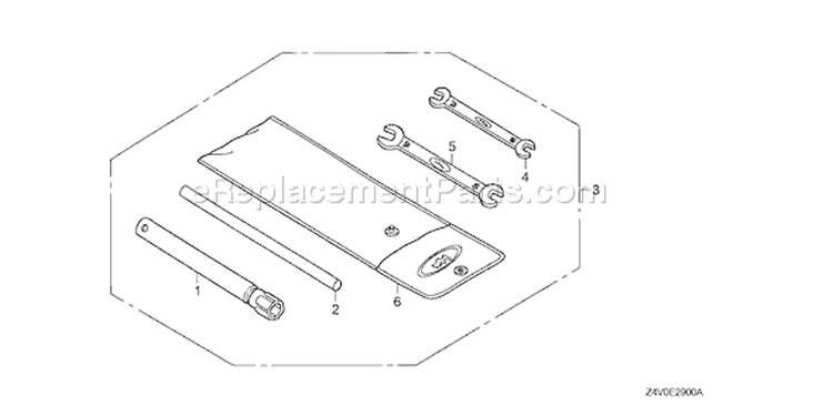 Page R Diagram and Parts List for GX200UT Type TXU - VIN# GCAHT-1000001 Honda Engine