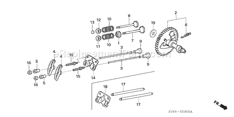 Page B Diagram and Parts List for GX200UT Type LXAU - VIN# GCAHT-1000001 Honda Engine