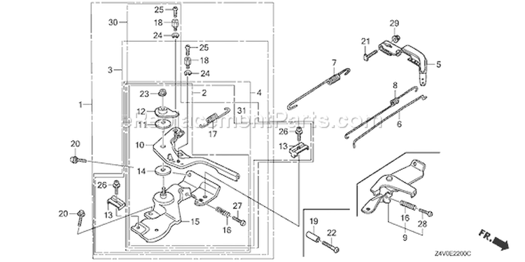 Page D Diagram and Parts List for GX200UT Type LXAU - VIN# GCAHT-1000001 Honda Engine