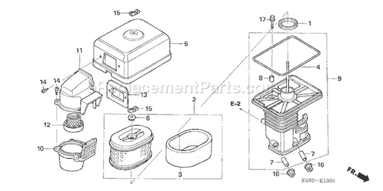 Page A Diagram and Parts List for GX200U Type QH4 - VIN# GCAJK-1000001 Honda Engine