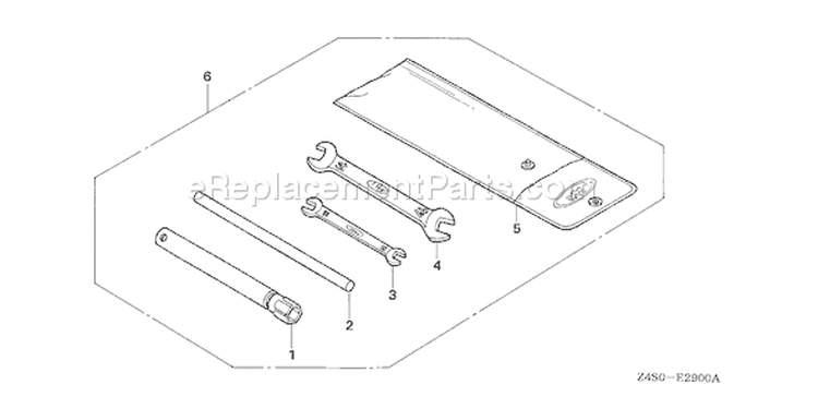 Page R Diagram and Parts List for GX200U Type SM22 - VIN# GCAJK-1000001 Honda Engine