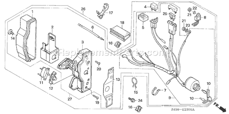 Page E Diagram and Parts List for GX200U Type TXU1 - VIN# GCAJK-1000001 Honda Engine