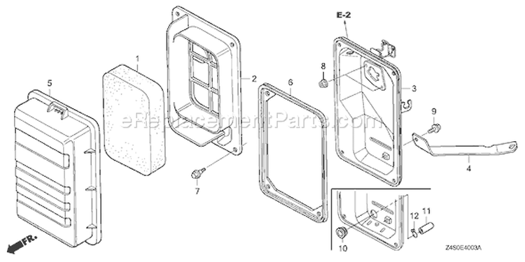 Page O Diagram and Parts List for GX200U Type VENN - VIN# GCAJK-1000001 Honda Engine