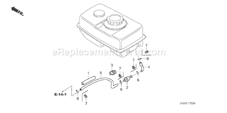 Page K Diagram and Parts List for GX200U Type VPM4 - VIN# GCAJK-1000001 Honda Engine