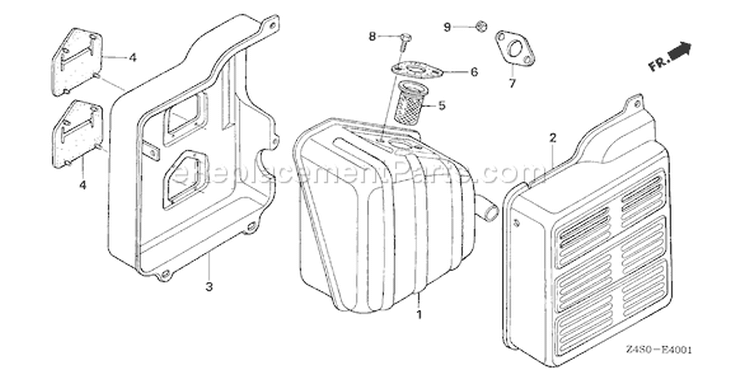 Page Q Diagram and Parts List for GX200U Type VENN - VIN# GCAJK-1000001 Honda Engine