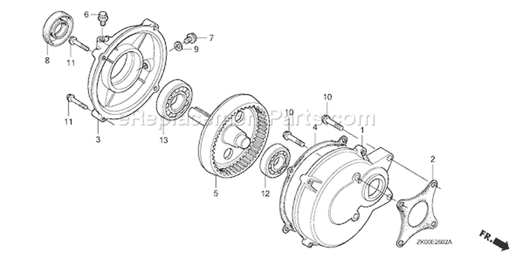 Page R Diagram and Parts List for GX200 Type HX2/A - VIN# GCAE-1900001-8999999 Honda Engine
