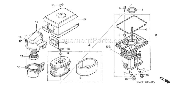 Page A Diagram and Parts List for GX200 Type QTP2 - VIN# GCAE-1000001-1899999 Honda Engine