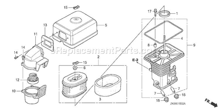 Page A Diagram and Parts List for GX200 Type QTP2/A - VIN# GCAE-1900001-8999999 Honda Engine