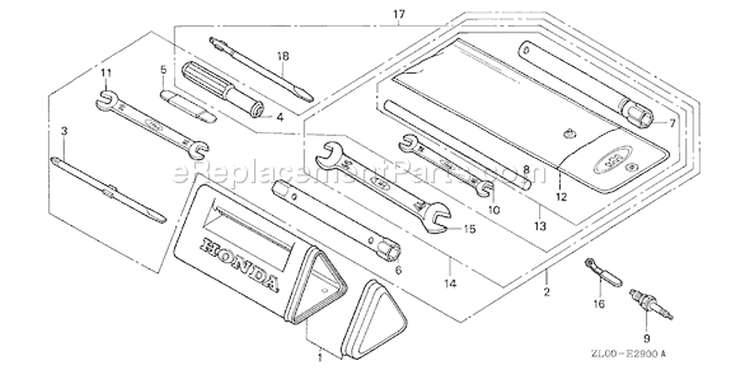 Page S Diagram and Parts List for GX200 Type QTP2 - VIN# GCAE-1000001-1899999 Honda Engine