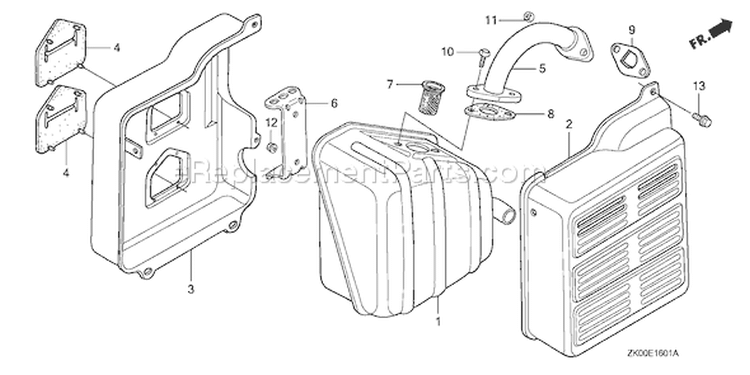 Page O Diagram and Parts List for GX200 Type VEN2 - VIN# GCAE-1900001-8999999 Honda Engine