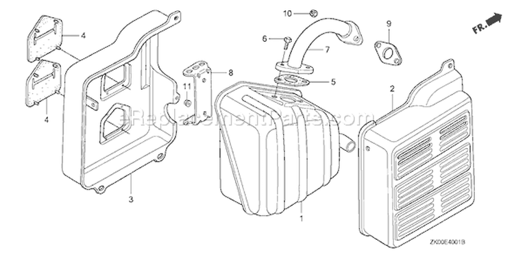 Page Q Diagram and Parts List for GX200 Type VEN2 - VIN# GCAE-1900001-8999999 Honda Engine