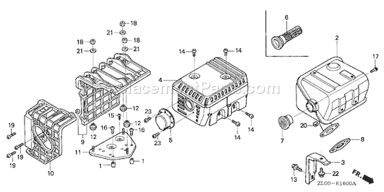 Page N Diagram and Parts List for GX200 Type QXB2 - VIN# GCAE-1000001-1899999 Honda Engine