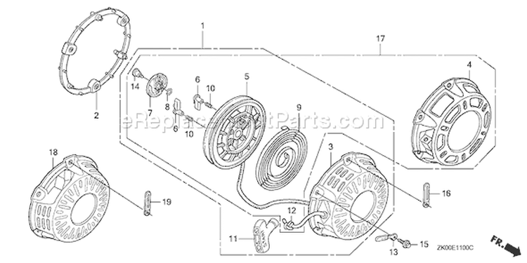 Page P Diagram and Parts List for GX200 Type SD/A - VIN# GCAE-1900001 Honda Engine