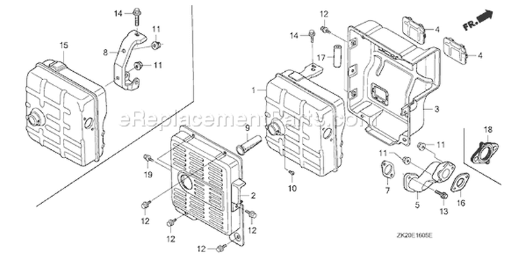 Page O Diagram and Parts List for GX240K1 Type EDT2 - VIN# GC04-3000001-4399999 Honda Engine