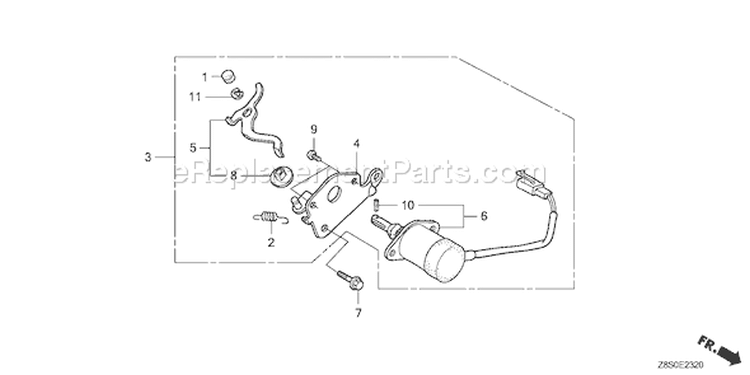 Page B Diagram and Parts List for GX240RT1 Type VMT2 - VIN# GCATT-1000001 Honda Engine