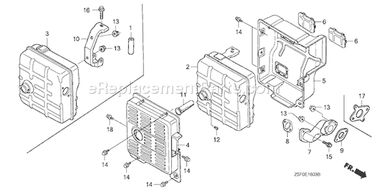 Page N Diagram and Parts List for GX240U1 Type EDS2 - VIN# GCAKK-1000001 Honda Engine