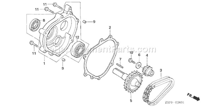 Page S Diagram and Parts List for GX240U1 Type LHE4 - VIN# GCAKK-1000001 Honda Engine