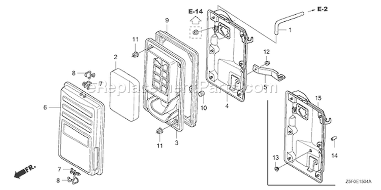 Page A Diagram and Parts List for GX240U1 Type EDS2 - VIN# GCAKK-1000001 Honda Engine