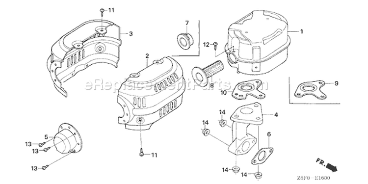 Page N Diagram and Parts List for GX240U1 Type PMT2 - VIN# GCAKK-1000001 Honda Engine