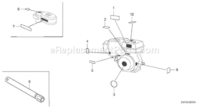 Page M Diagram and Parts List for GX240U1 Type PA2 - VIN# GCAKK-1000001 Honda Engine