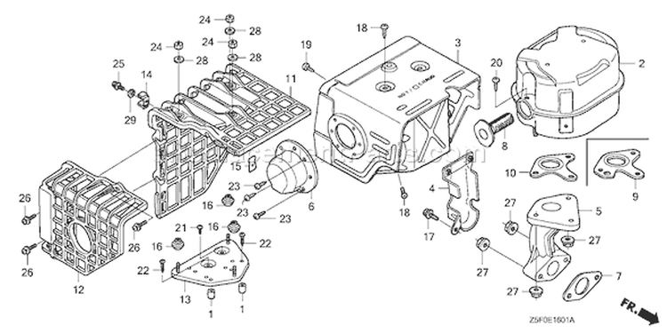 Page N Diagram and Parts List for GX240U1 Type PA2 - VIN# GCAKK-1000001 Honda Engine