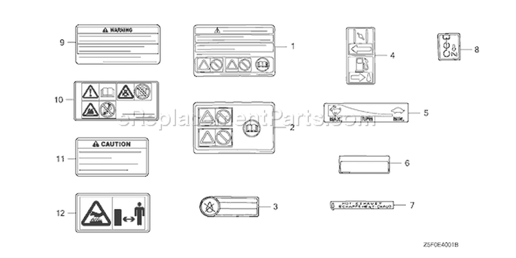 Page O Diagram and Parts List for GX240U1 Type PA2 - VIN# GCAKK-1000001 Honda Engine