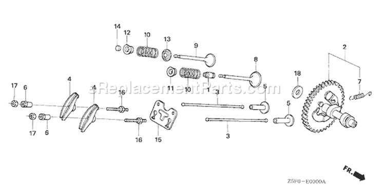 Page B Diagram and Parts List for GX240U1 Type PA2 - VIN# GCAKK-1000001 Honda Engine