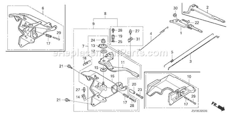 Page D Diagram and Parts List for GX240U1 Type PA2 - VIN# GCAKK-1000001 Honda Engine