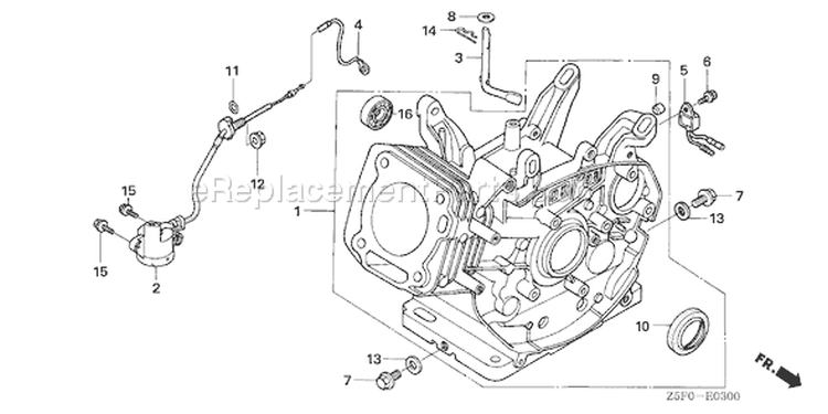 Page G Diagram and Parts List for GX240U1 Type PA2 - VIN# GCAKK-1000001 Honda Engine