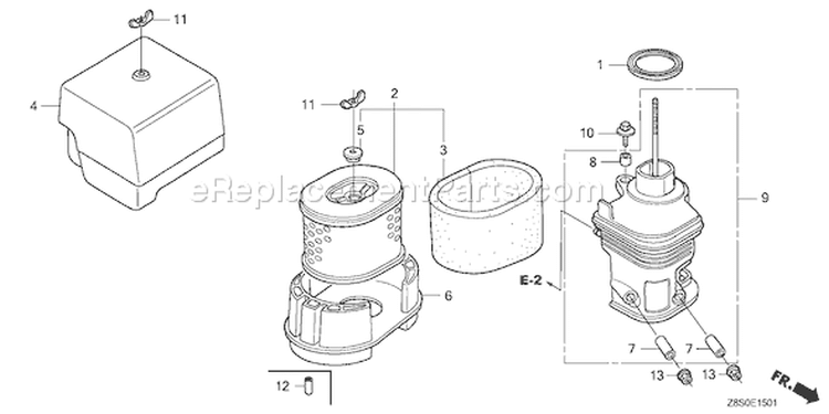 Page A Diagram and Parts List for GX240UT1 Type QAR2 - VIN# GCATT-1000001 Honda Engine