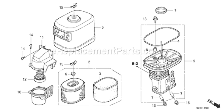 Page A Diagram and Parts List for GX240UT1 Type QXC9 - VIN# GCATT-1000001 Honda Engine