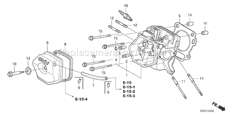 Page I Diagram and Parts List for GX240UT1 Type QAR2 - VIN# GCATT-1000001 Honda Engine